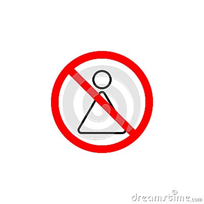 Forbidden woman icon can be used for web, logo, mobile app, UI UX Vector Illustration