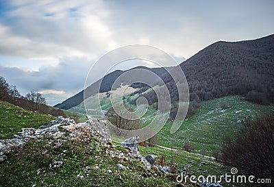 Forca d`Acero, access to Parco Nazionale d`Abruzzo, Italy Stock Photo