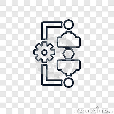 Force concept vector linear icon isolated on transparent background, Force concept transparency logo in outline style Vector Illustration