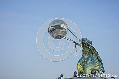 The Force of Nature sculpture by Lorenzo Quinn in Katara Editorial Stock Photo