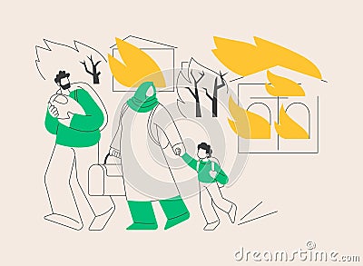 Forced migration abstract concept vector illustration. Vector Illustration