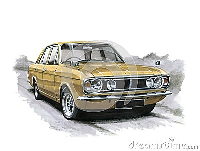 Ford Cortina MkII 1600E Editorial Stock Photo