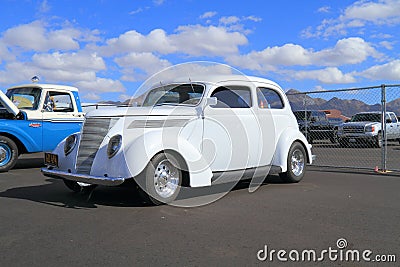 Antique Car: 1937 Ford 2dr Humpback Editorial Stock Photo