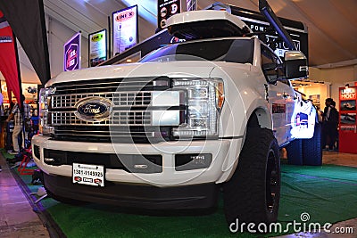 Ford F350 super duty pick up at Manila International Auto Show in Pasay, Philippines Editorial Stock Photo