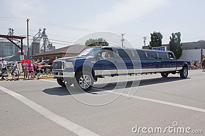 Ford F350 Stretch Limo at Parade Editorial Stock Photo