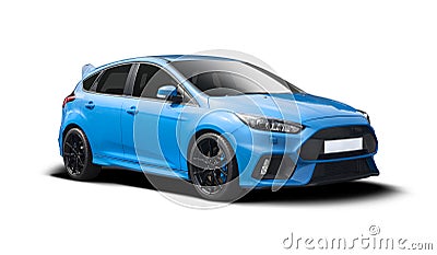 Ford Focus RS isolated on white Stock Photo