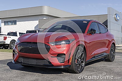 Ford Mach-E Mustang GT SUV display. Ford offers the Mach-E in Select, Premium, or GT models. MY:2023 Editorial Stock Photo