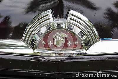 Ford Mercury Coupe car 1951 old logo Editorial Stock Photo