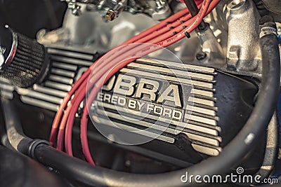 Ford Mustang Cobra Engine Detail Editorial Stock Photo