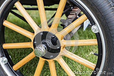 Ford truck t1 flatbed 1923 wooden spoke wheel hub Editorial Stock Photo