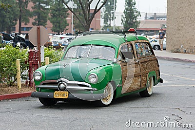 Ford Woodie Wagon car on display Editorial Stock Photo