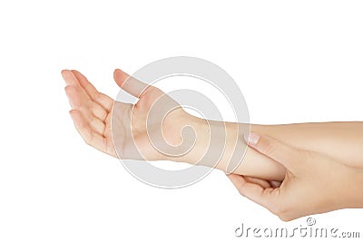 Forearm pain. Stock Photo