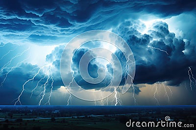 Forecaster Navigating Complex Weather Phenomena. Stock Photo