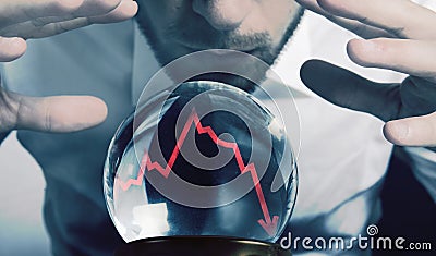 Forecasts of the financial crisis Stock Photo