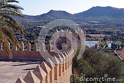 Forecourt of the Santuari de Sant Salvador Stock Photo