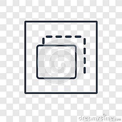 Foreground concept vector linear icon isolated on transparent ba Vector Illustration