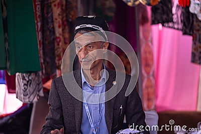 Foreign artist participating at Surajkund craft fair Editorial Stock Photo