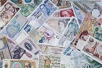 Foreign currency Stock Photo