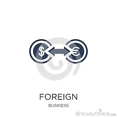 Foreign exchange (Forex) icon. Trendy flat vector Foreign exchange (Forex) icon on white background from Business collection Vector Illustration