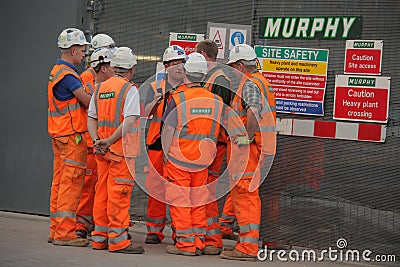 Foreman giving instructions Editorial Stock Photo