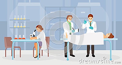 Forensic medical experts vector Vector Illustration