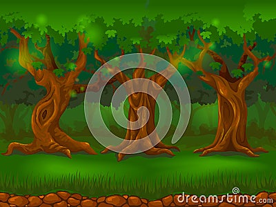 Forest background Vector Illustration