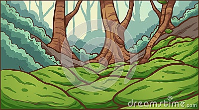 Forest background Vector Illustration