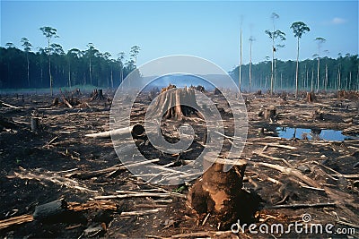 Forest degradation and destroying the environment Stock Photo