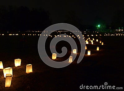 Forest Hill Luminaries Editorial Stock Photo