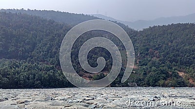 Top view from ajodhya pahar dam Stock Photo