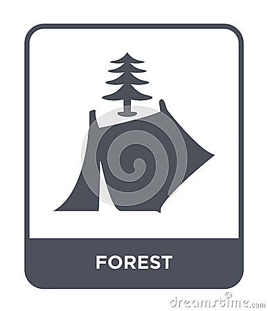 forest icon in trendy design style. forest icon isolated on white background. forest vector icon simple and modern flat symbol for Vector Illustration