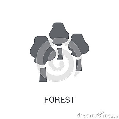 Forest icon. Trendy Forest logo concept on white background from Vector Illustration