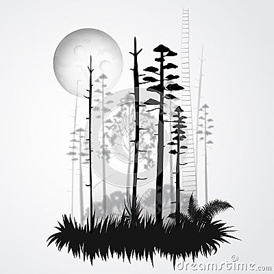 Forest illustration Cartoon Illustration