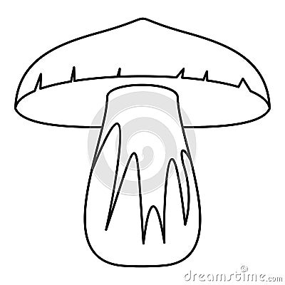 Forest mushroom icon, outline style Vector Illustration