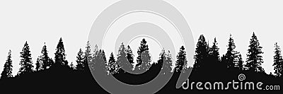 Forest silhouette backdrop Vector Illustration
