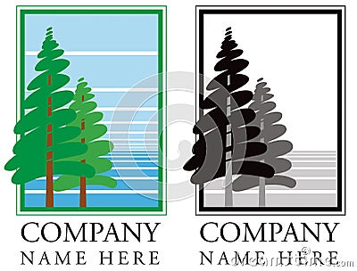 Forest Tree Logo Vector Illustration
