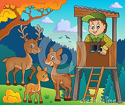 Forester theme image 2 Vector Illustration