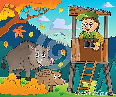 Forester theme image 5 Vector Illustration