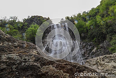 Forests, waterfalls and streams to relax Stock Photo