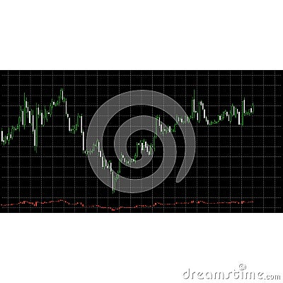 Forex chart illustration Vector Illustration