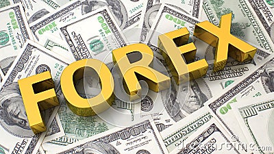 Forex on the dollar background Editorial Stock Photo
