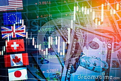 Forex Markets Currency Trading Concept. Stock Photo