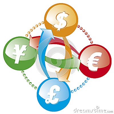 Forex money exchange icon Vector Illustration