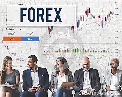 Forex Stock Exchange Graph Global Business Concept Stock Photo