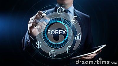 Forex trading currency exchange rate internet investment business concept. Stock Photo