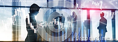 Forex trading, Financial market, Investment concept on business center background Stock Photo