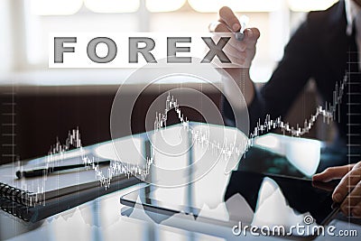 Forex trading, Online investment. Business, internet and technology concept. Editorial Stock Photo