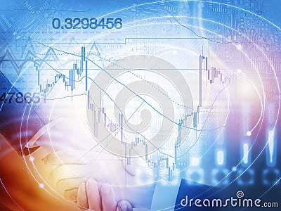 Forex trading technical analysis concept Stock Photo