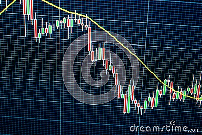 Forex trading technical analysis concept Stock Photo