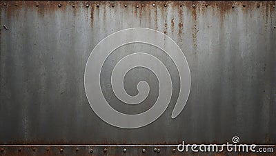 Forged Fortitude: Industrial Steel Plate Texture. AI generate Stock Photo